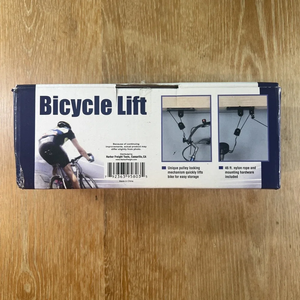 Bicycle Lift‎ Bike Ceiling Mount Pulley Hoist Garage Storage Rack Hooks Hanger